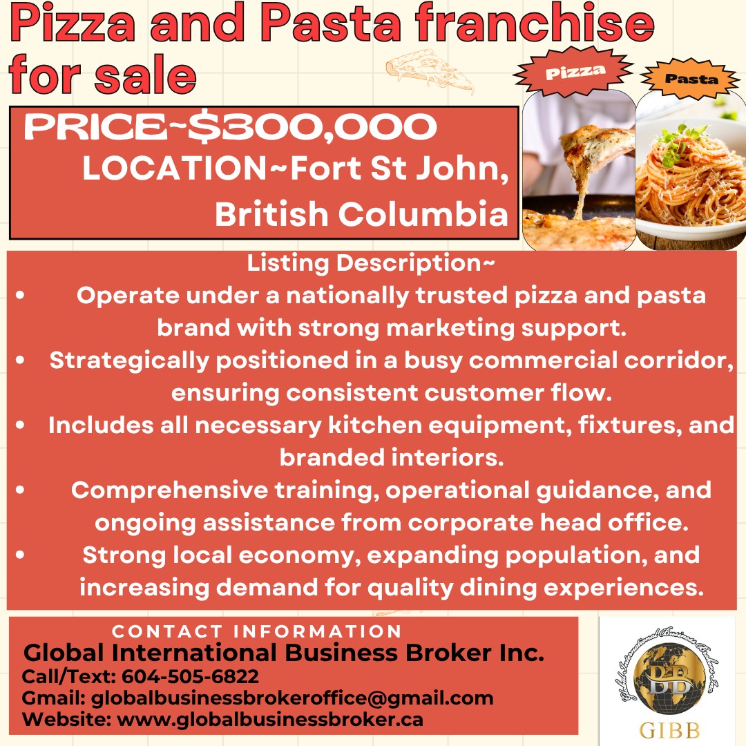 Premium Pizza & Pasta Franchise Opportunity 